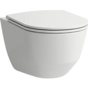 Laufen Pro vegghengt toalett uten skyllekant i hvit porselen med soft close sete