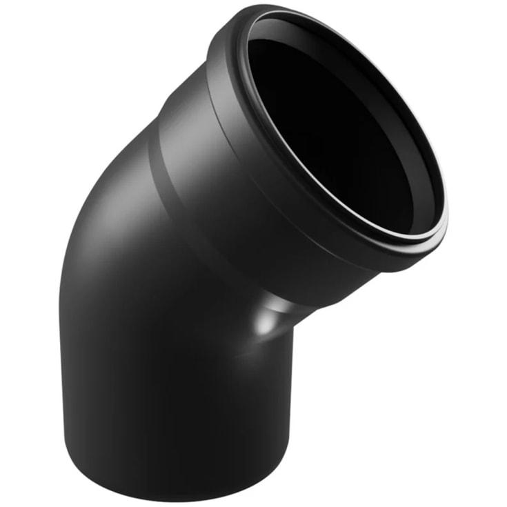 Cinderella flue pipe bend 45 grader 110 mm svart for ventilasjonsrør