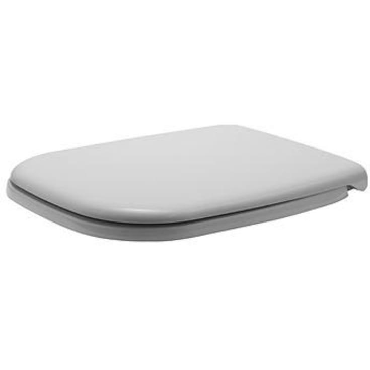 Duravit D-Code toalettsete med soft close-demping i hvit duroplast
