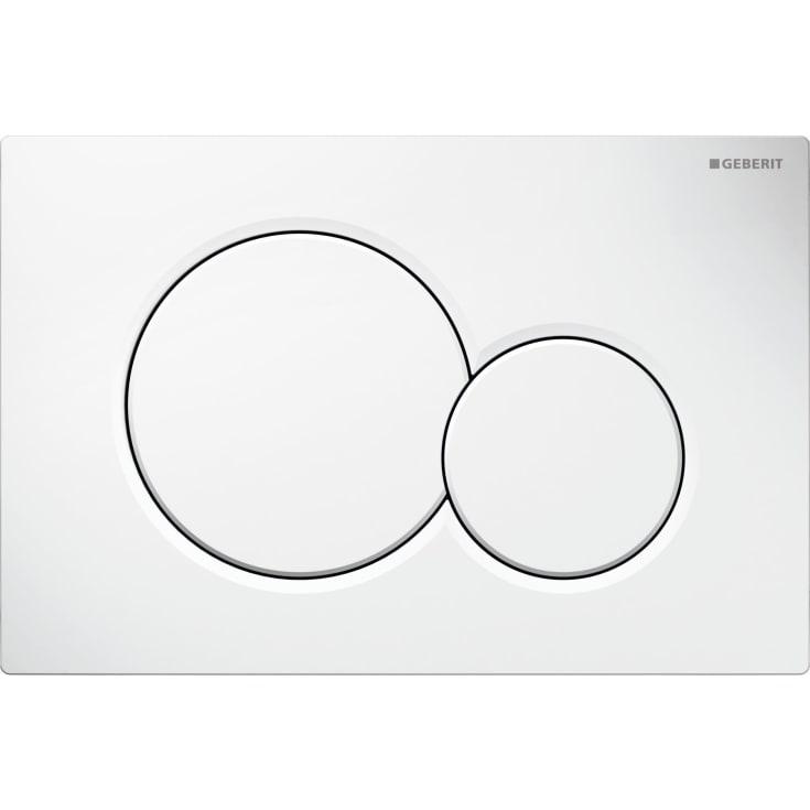 Geberit Sigma 01 Round betjeningsplate i hvit for Sigma 8 og Sigma 12 sisterne