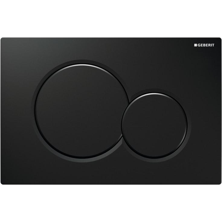 Geberit Sigma 01 Round betjeningsplate i sort for Geberit Sigma 8 og Sigma 12 sisterne