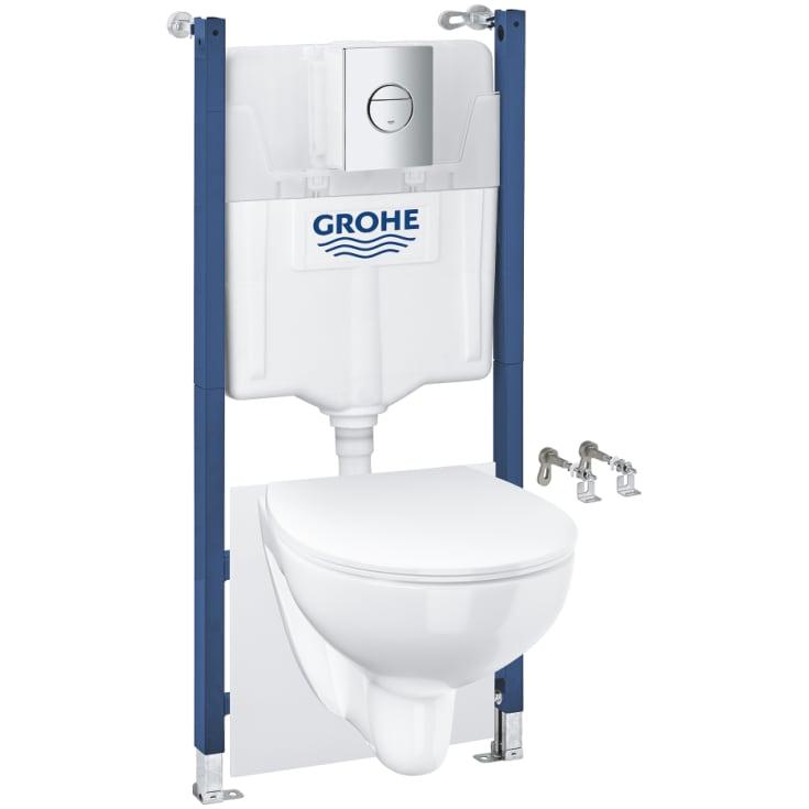 Grohe Solido Bau Sail vegghengt toalettpakke med Rapid SL sisterne og Skate betjeningsplate