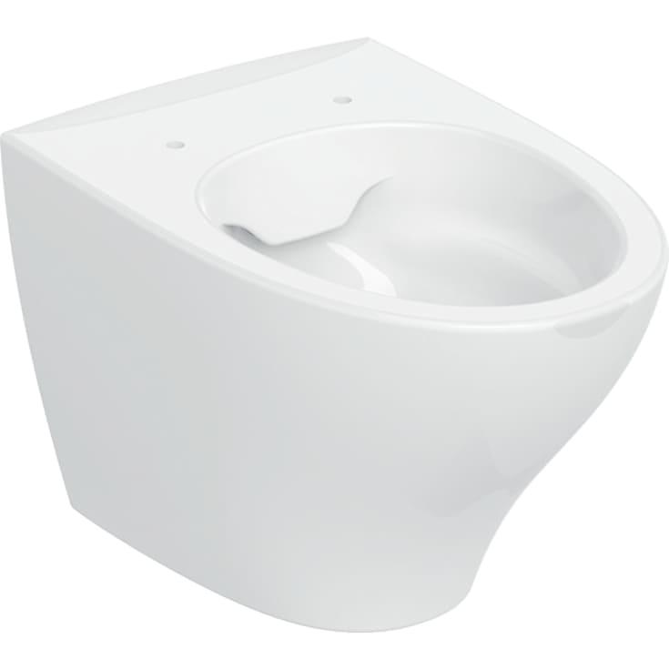 Ifö Spira Modern vegghengt toalett uten skyllekant i hvit porselen med Ifö Clean glasur
