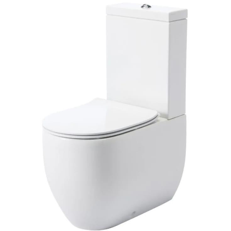 Lavabo Flo gulvstående back-to-wall toalett i hvit glasert porselen med rektangulær form