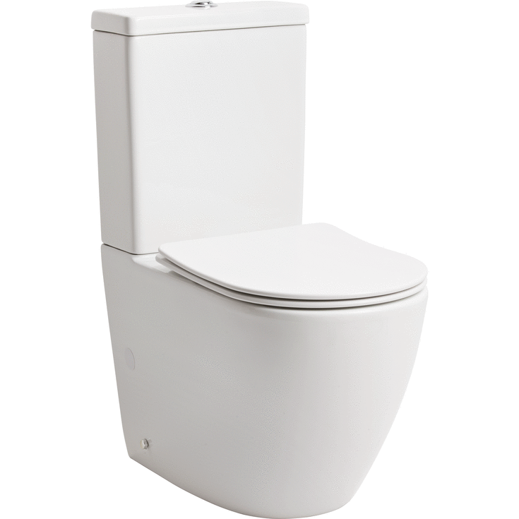 Lavabo Studio gulvstående back-to-wall toalett uten skyllekant i hvit porselen